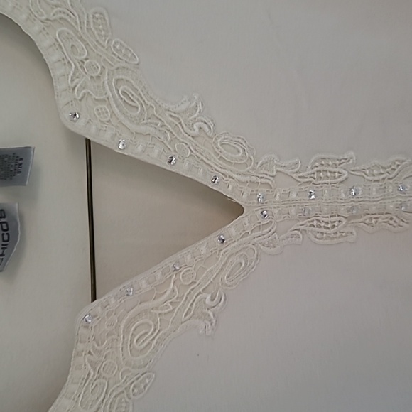 A winter white  long sleeve top,  size 3 (16-18) - Picture 2 of 4